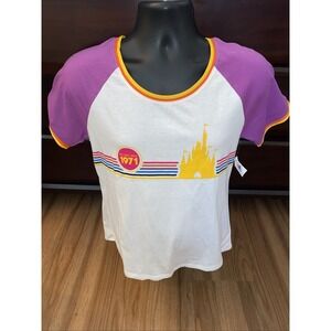 NWT Walt Disney World Parks Graphic T-Shirt Stripes Castle Size Medium 1971